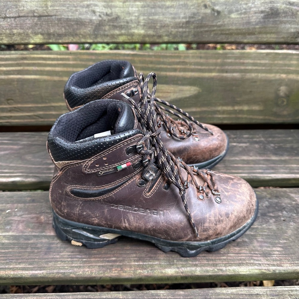 Zamberlan 996 Vioz GTX Leather Hiking Boots Gore-Tex Brown Women Sz 7‎ EU 39